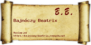 Bajnóczy Beatrix névjegykártya