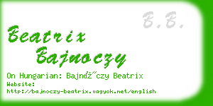 beatrix bajnoczy business card